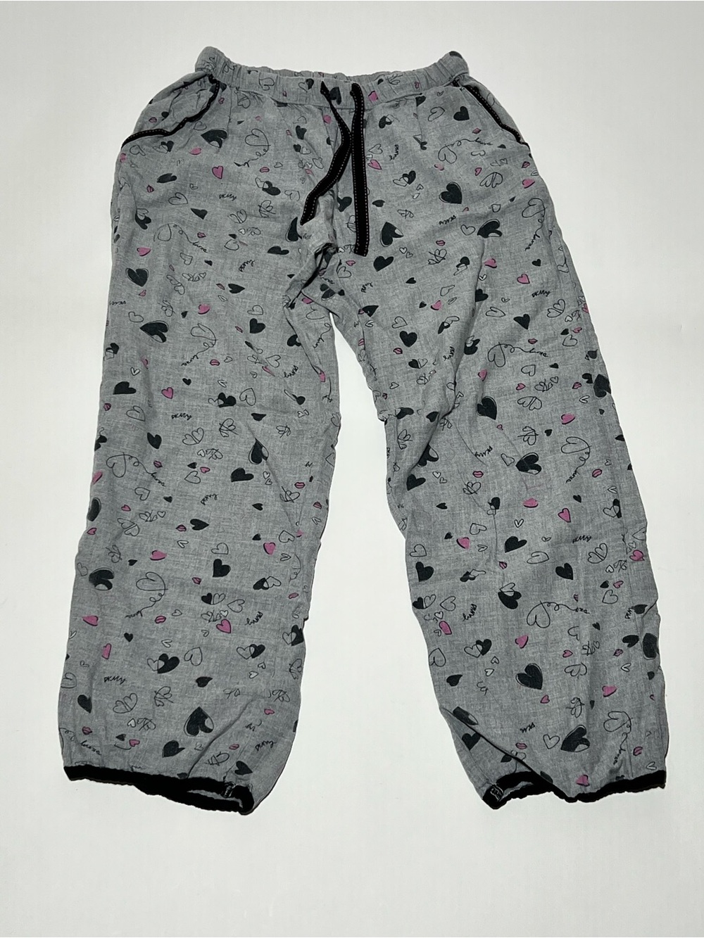 Heart Print Pajama Pants XS